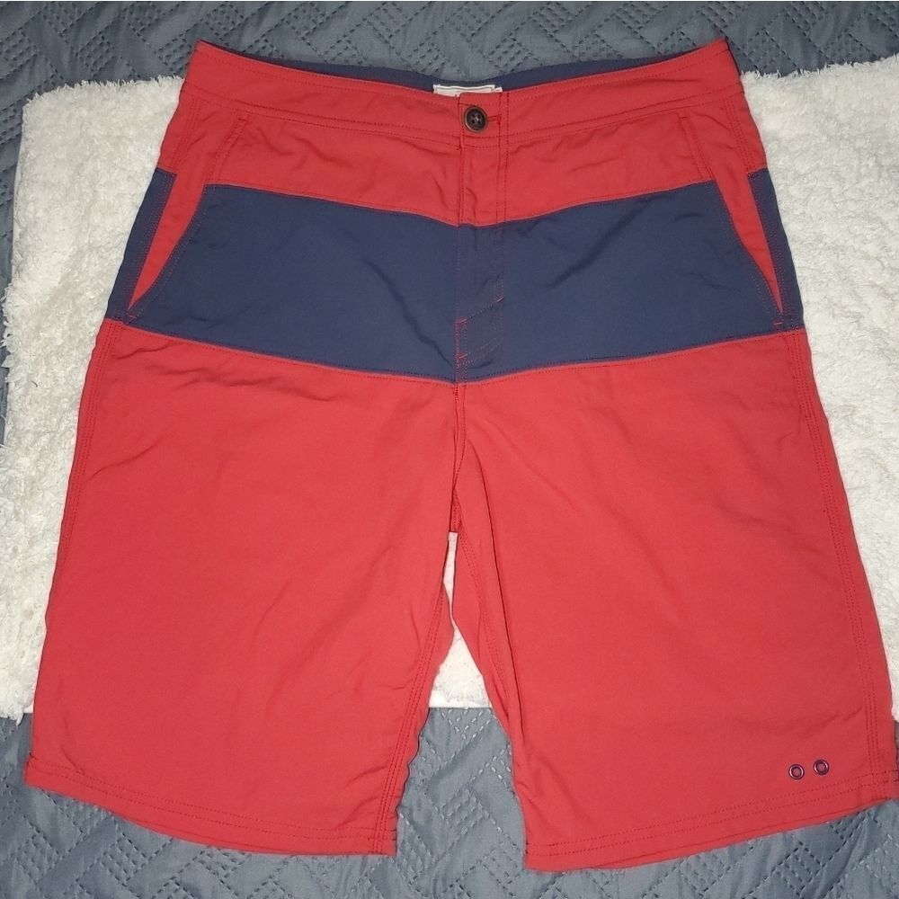 NÜCO RED AND BLUE COLORBLOCK SWIM TRUNK - Picture 10 of 10